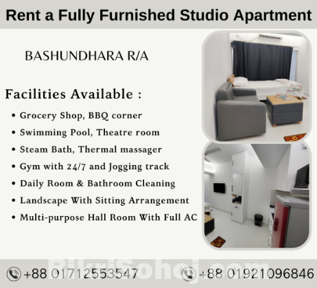 1BHK Furnished Serviced Apartment RENT in Bashundhara R/A.